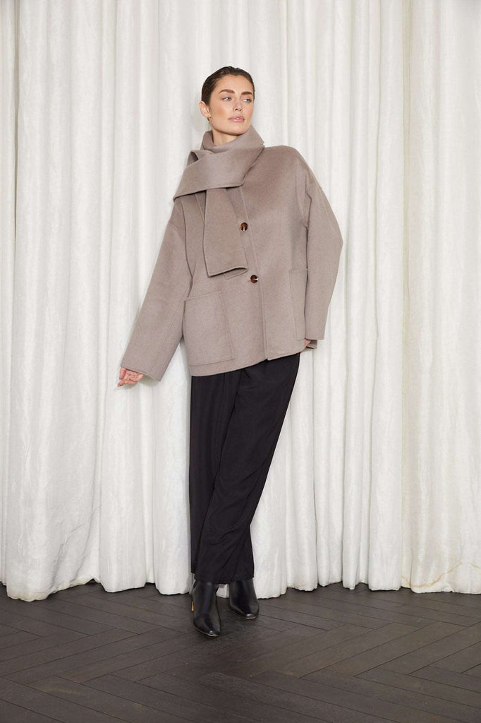 ALKEN COAT TAUPE