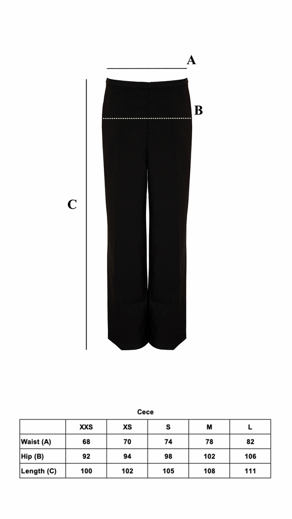 CECE TROUSERS BLACK