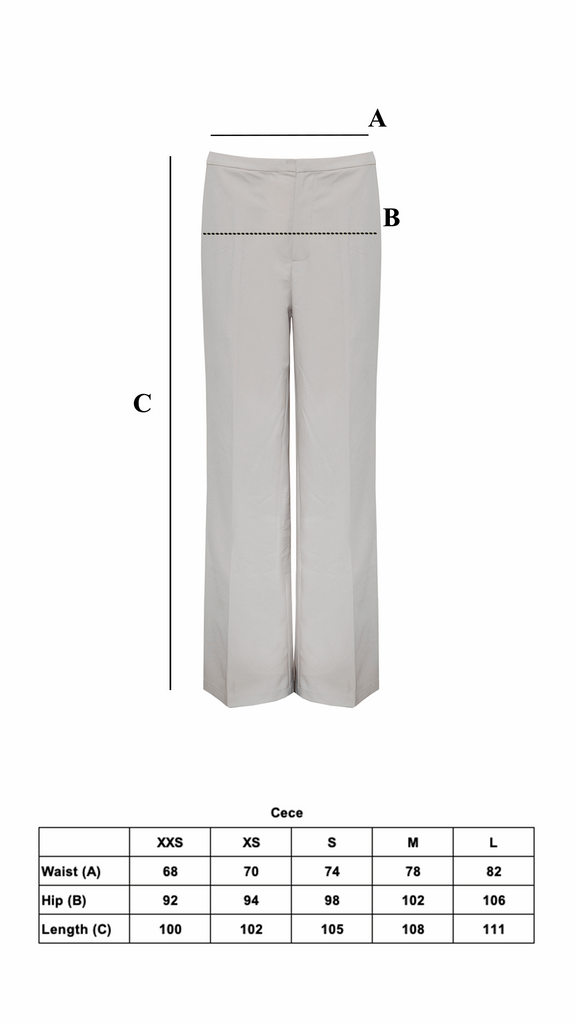 CECE TROUSERS CREAM